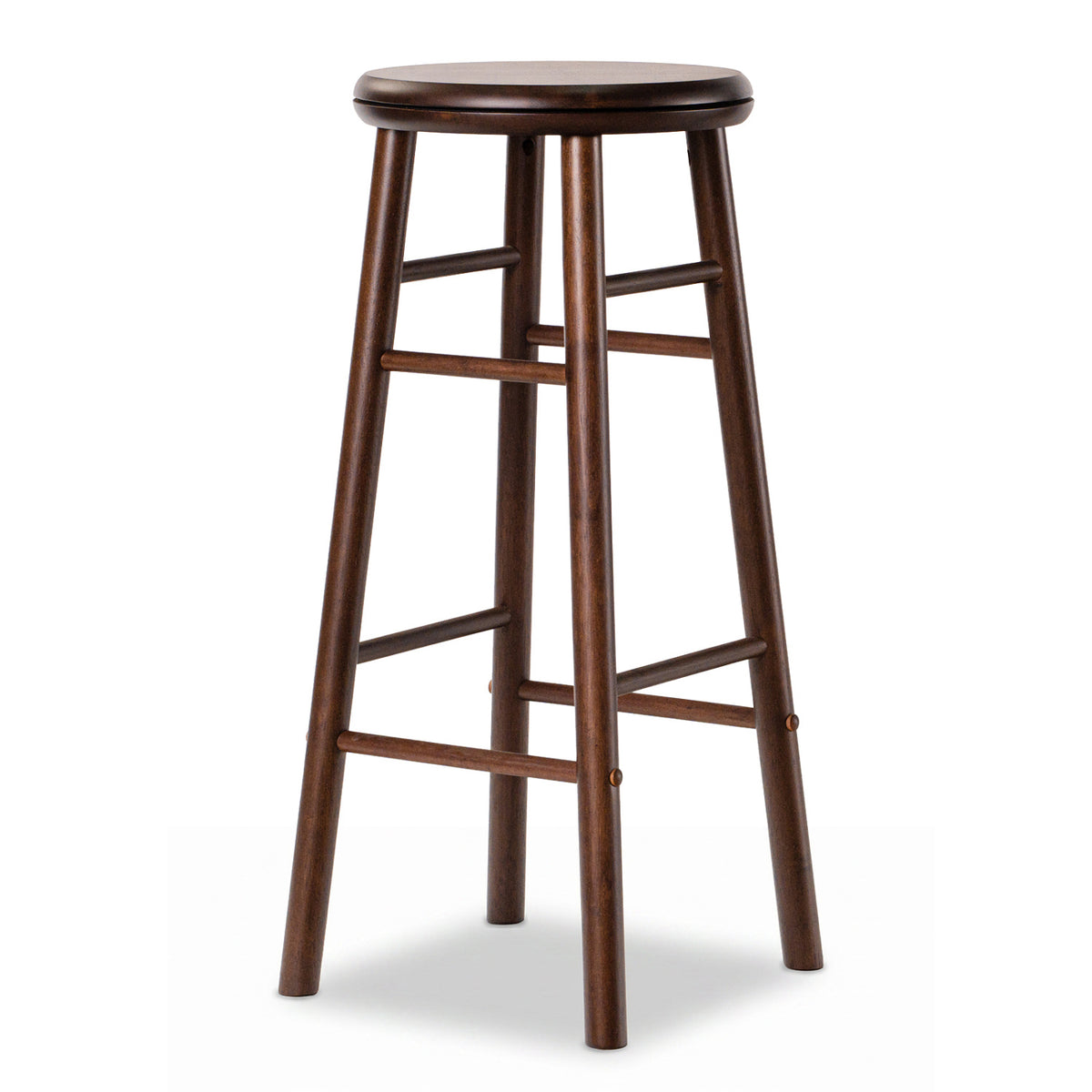 29" Swivel Bar Stools Set of 2 with Footrests & Crossbars