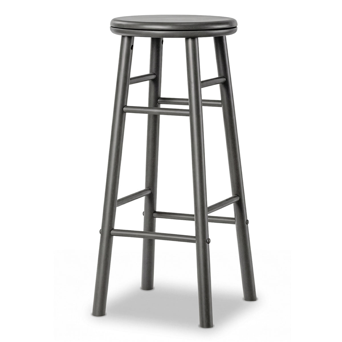 29" Swivel Bar Stools Set of 2 with Footrests & Crossbars