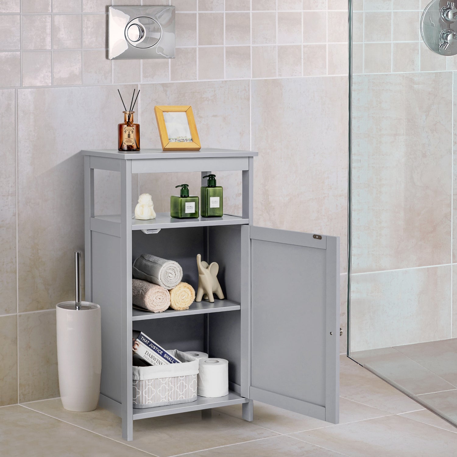 Floor Cabinet Multifunction Storage Rack Organizer Stand
