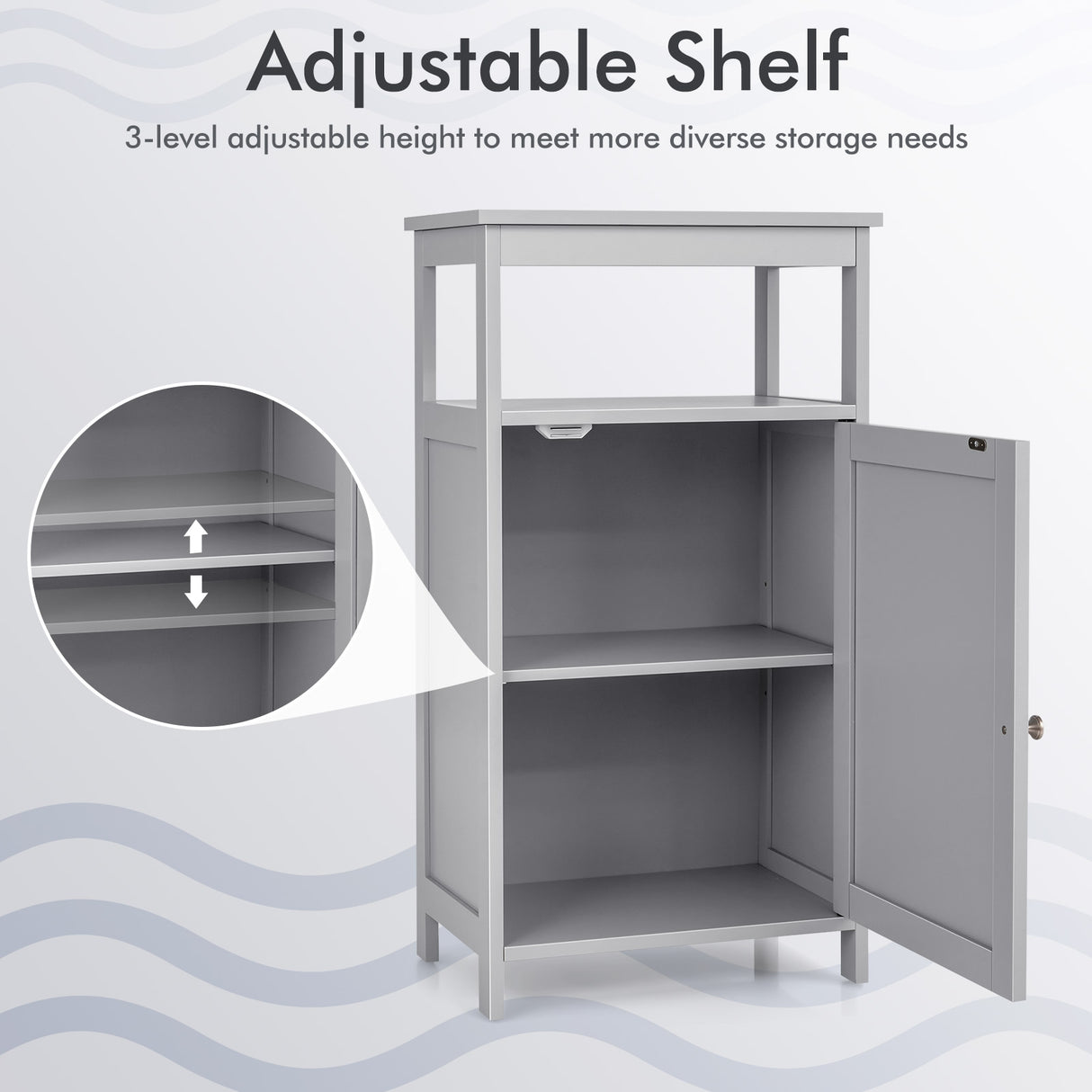 Floor Cabinet Multifunction Storage Rack Organizer Stand