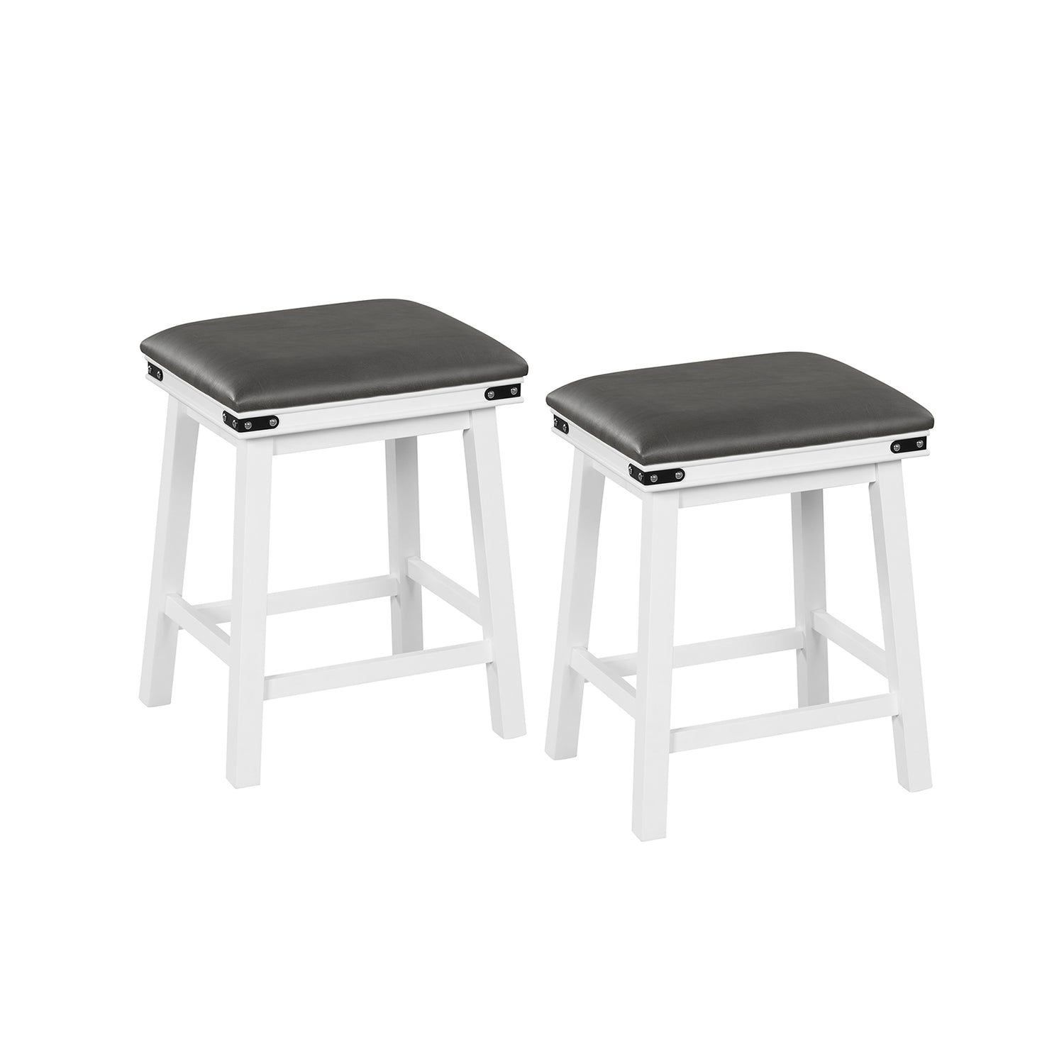 Set of 2 24/30 Inch Dining Bar Stool with Acacia Wood Frame