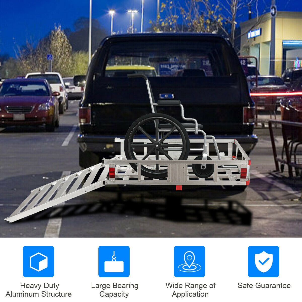 50" x 29.5" Hitch-Mounted Mobility Cargo Carrier