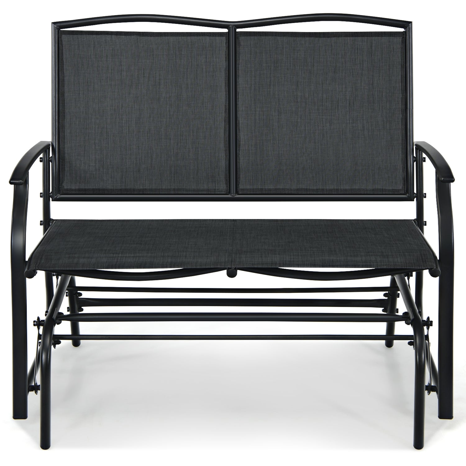 Outdoor Iron Patio Rocking Chair for Backyard and Lawn