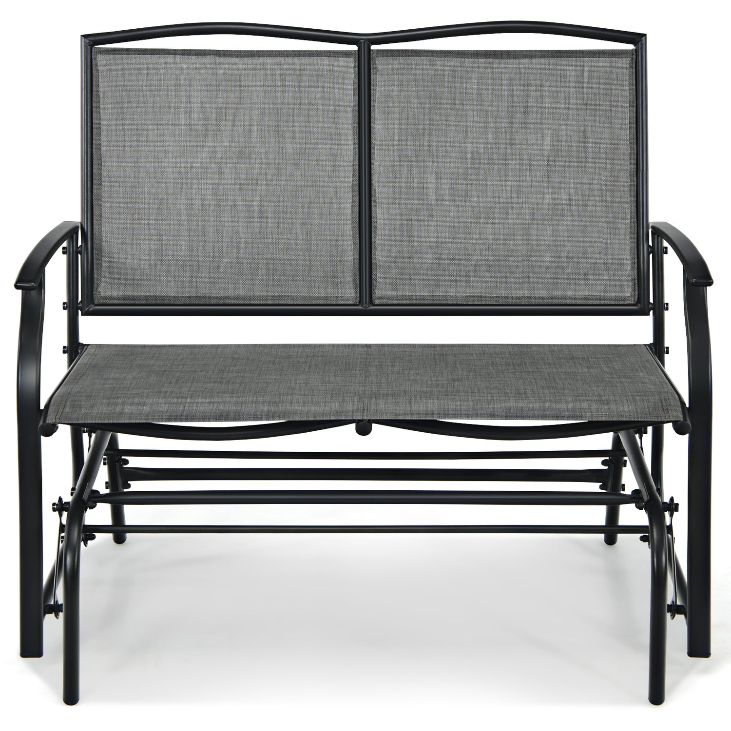 Outdoor Iron Patio Rocking Chair for Backyard and Lawn