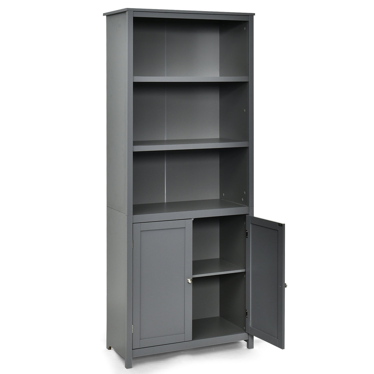 Bookcase Shelving Storage Wooden Cabinet Unit Standing Display Bookcase with Doors