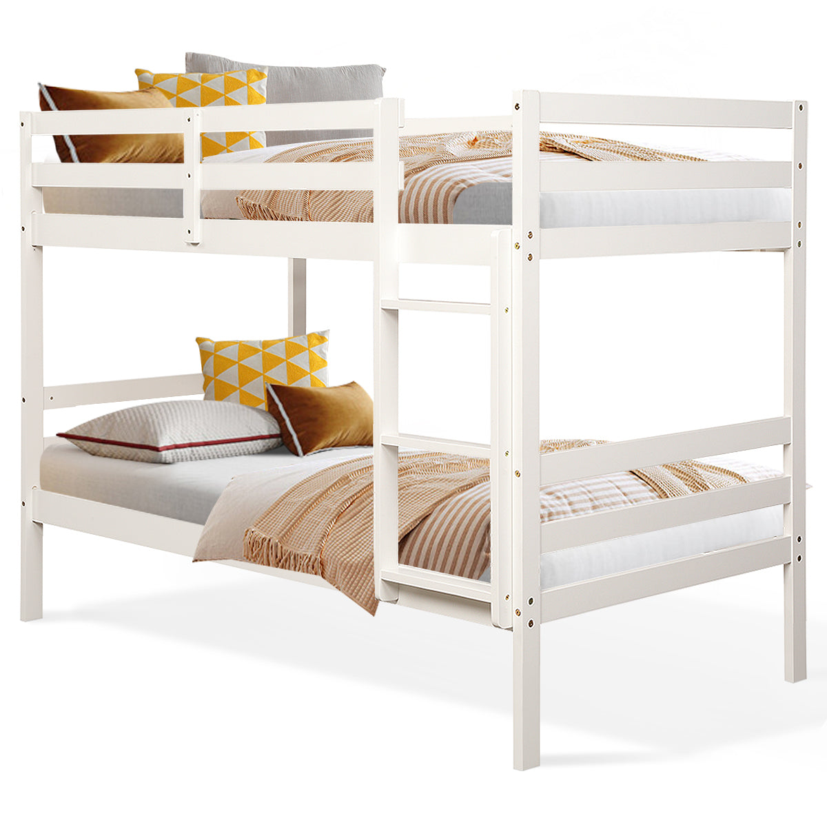 Twin Bunk Bed Children Wooden Bunk Beds Solid Hardwood