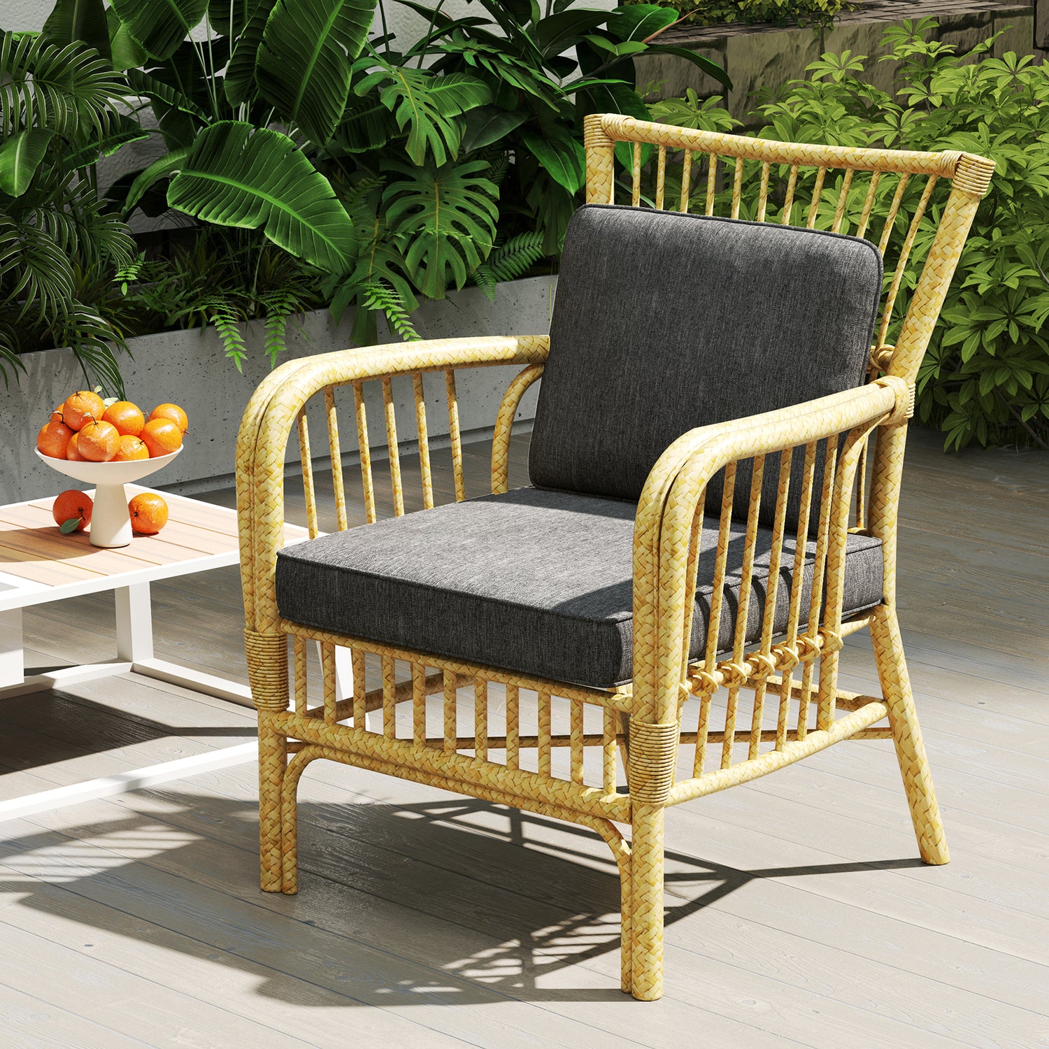 2-Pack Outdoor Patio Cushion Set with Removable Covers