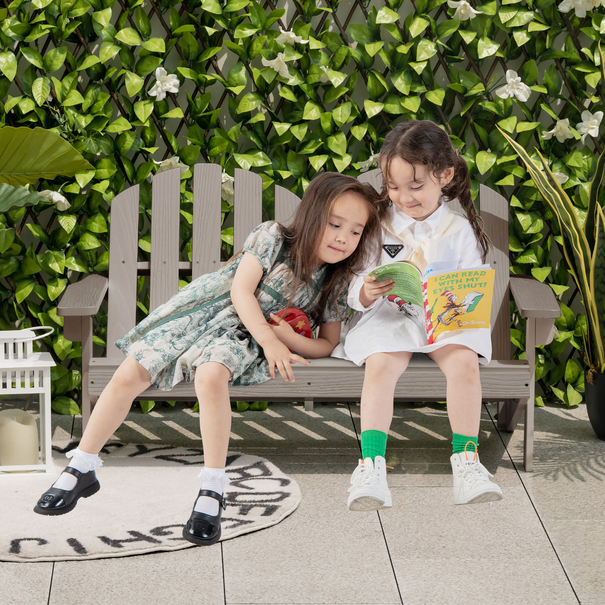 2 Person Adirondack Chair with High Backrest