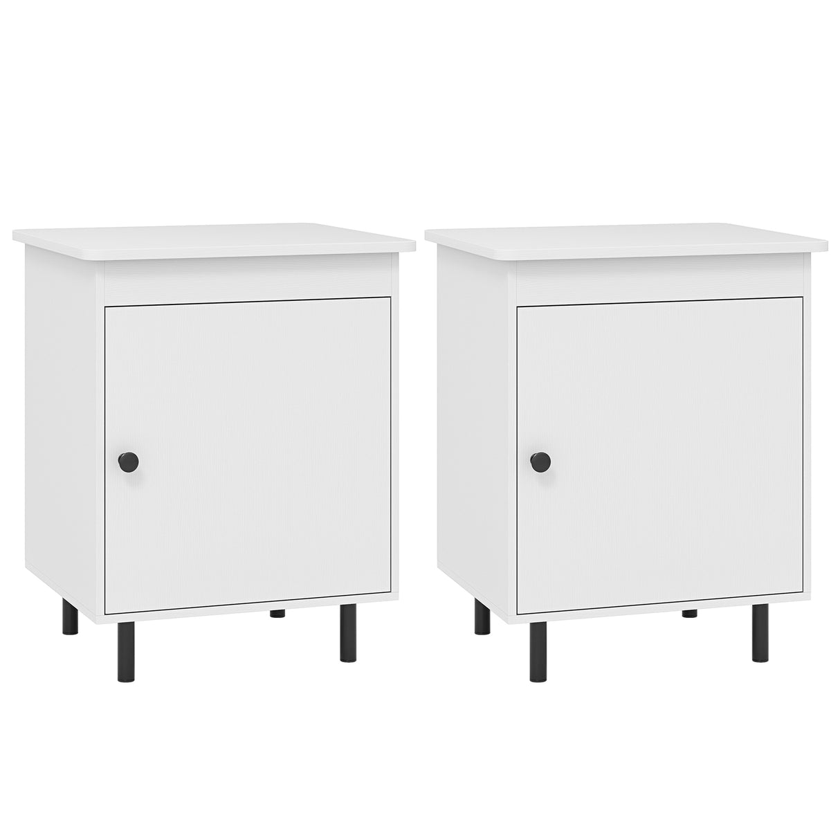Nightstand Mid Century End Tables with Door