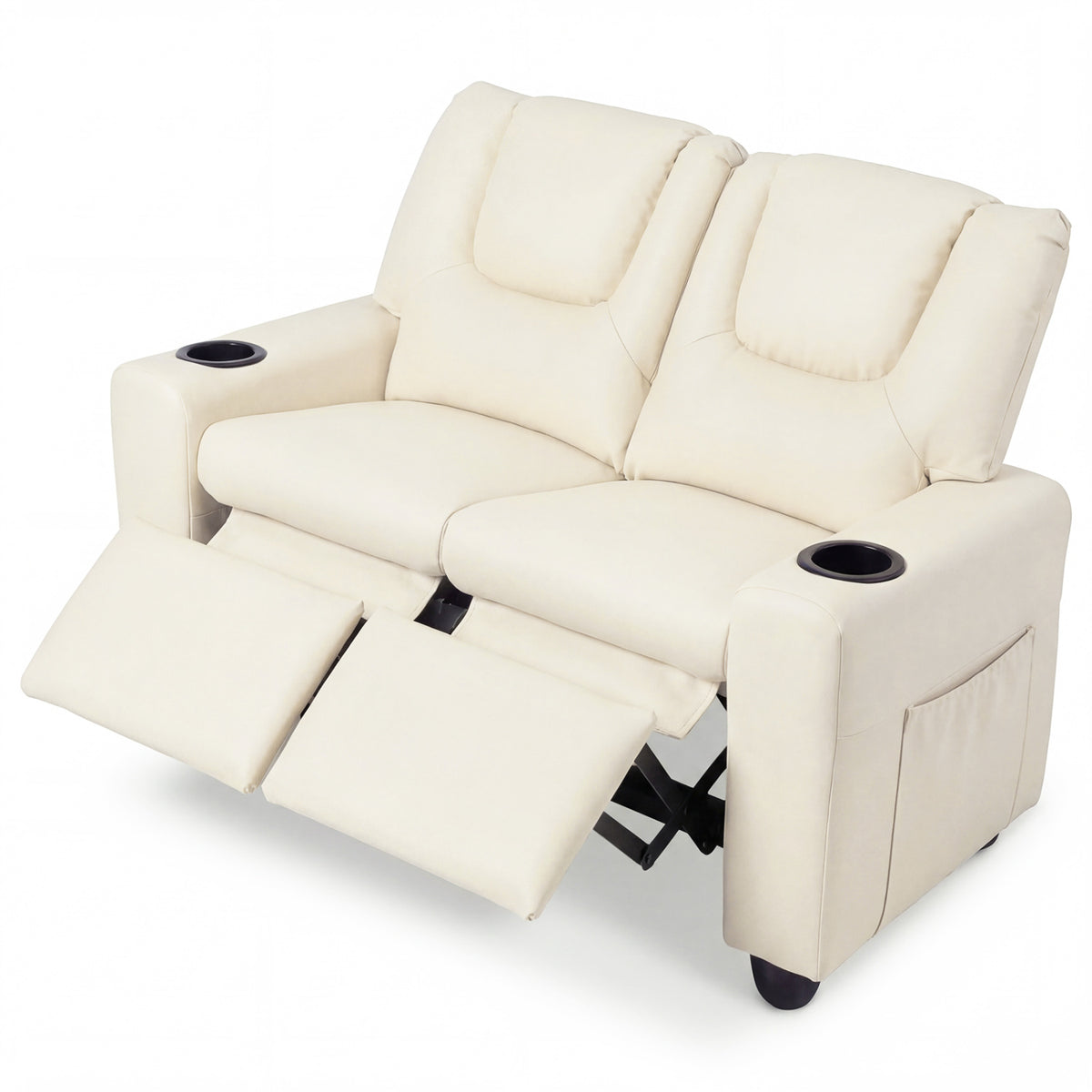 2-Seater Kids Recliner Double Toddler Sofa Chair with 2 Cup Holders
