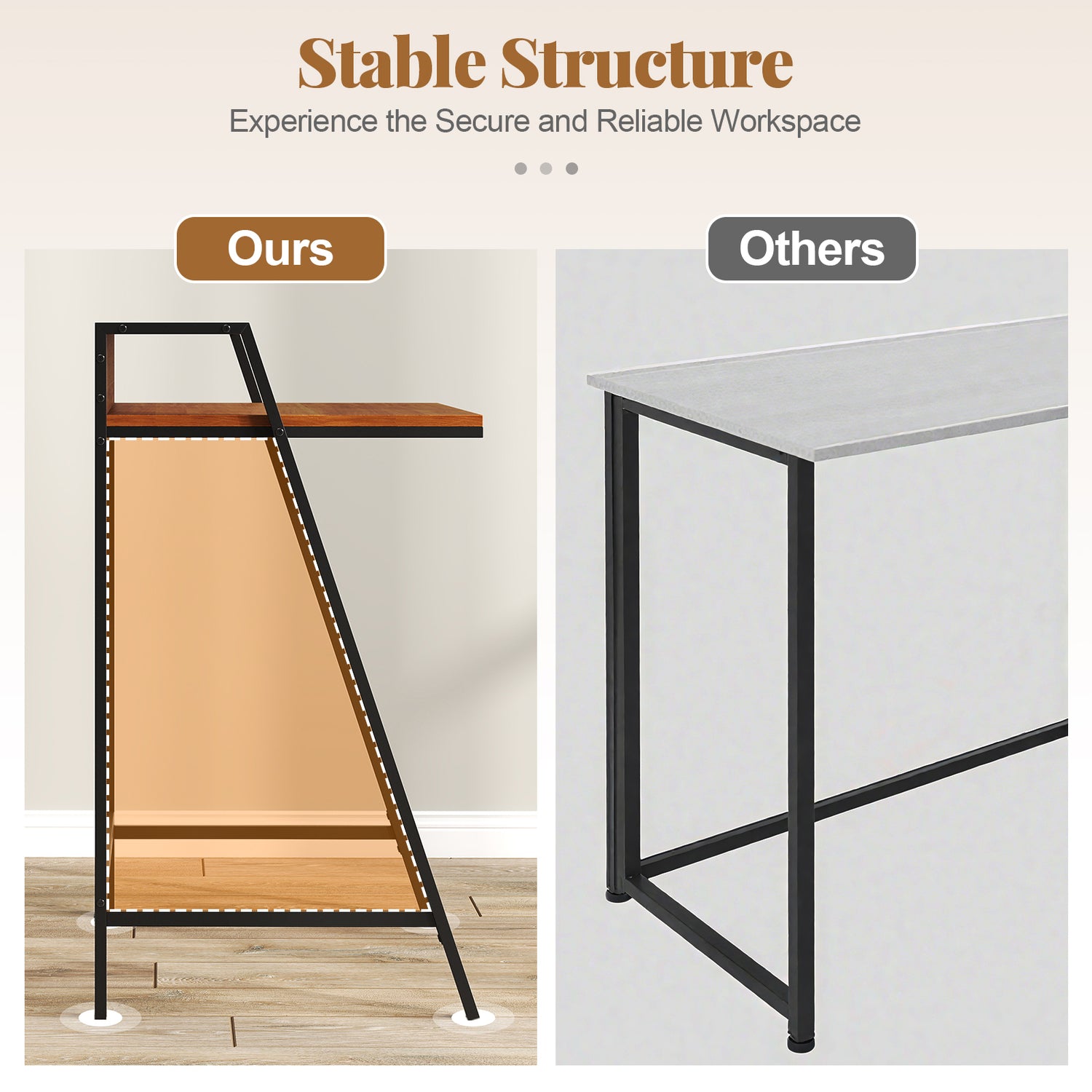 2 Tier Computer Desk PC Laptop Table Study Writing Home Office Workstation New