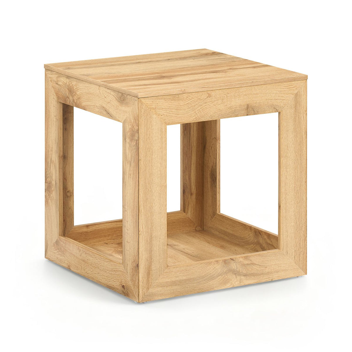 2-Tier Farmhouse End Table with Storage Shelf-Set of 2