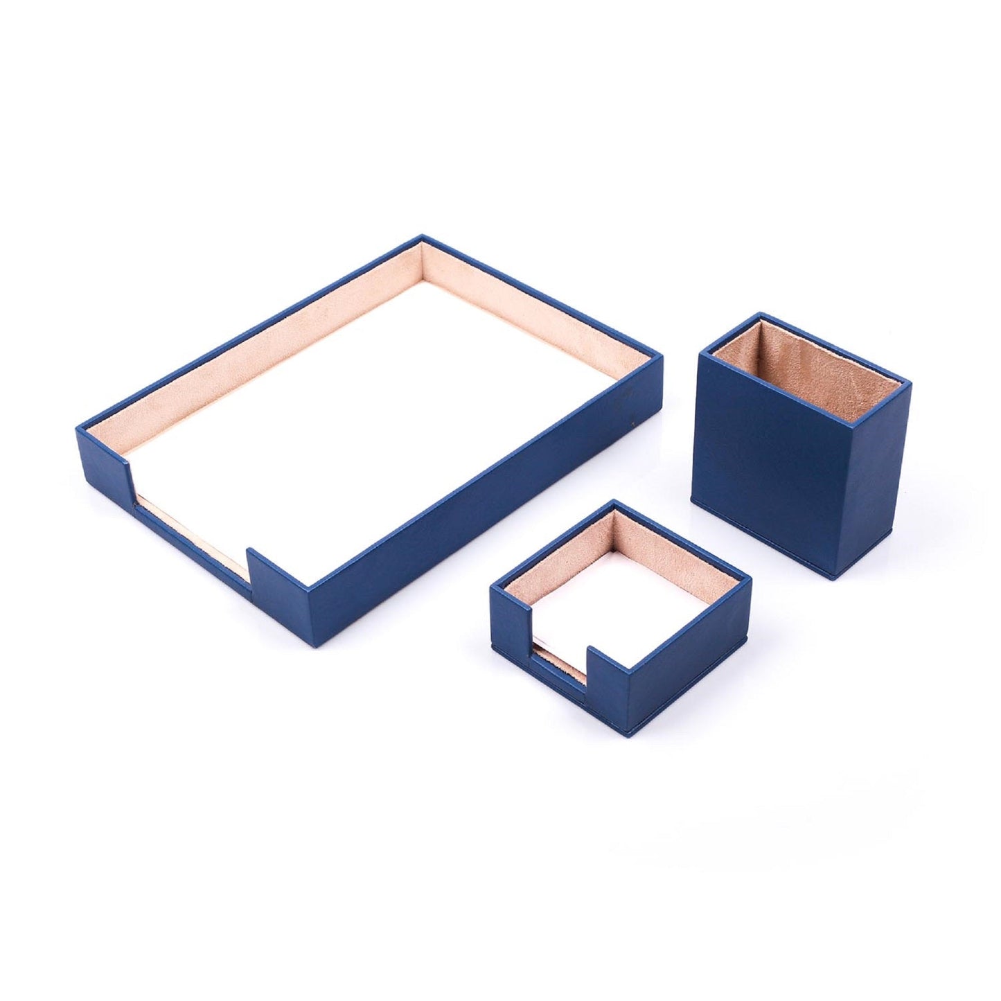 MOOG Leather Desk Set-3 Accessories-Desk Organizer-Office Desk Accessories-Office Organizer-Desk Pad-Desktop Storage - Leather Desk Pad - 3 PCS