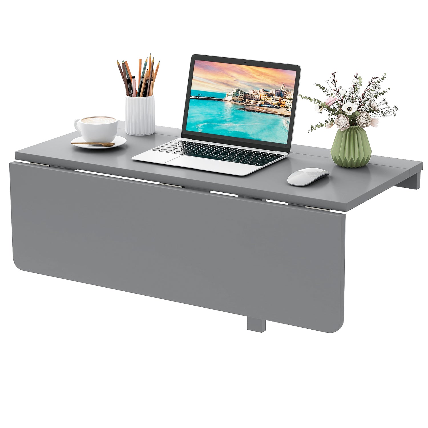 31.5 x 23.5 Inch Wall Mounted Folding Table for Small Spaces