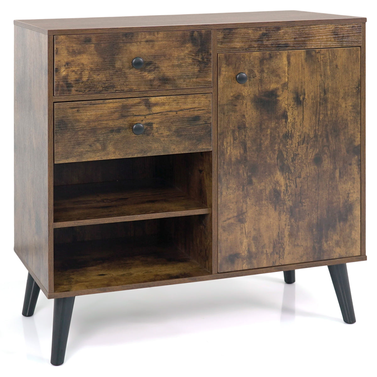 31" Sideboard Cabinet with 2 Open Compartments and 2 Drawers