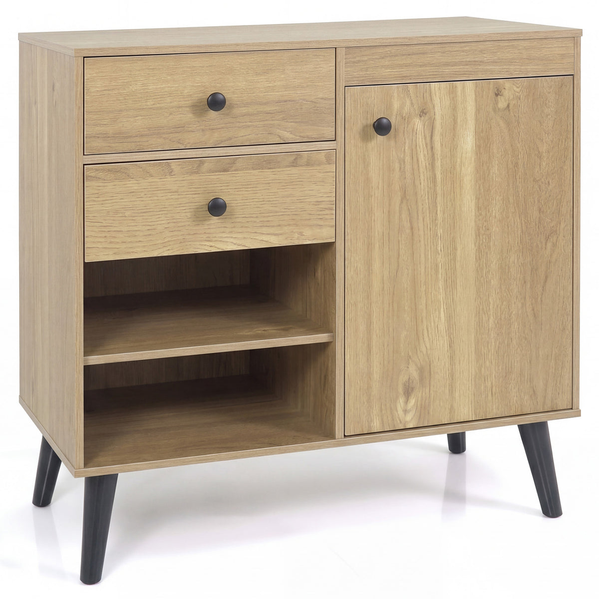31" Sideboard Cabinet with 2 Open Compartments and 2 Drawers