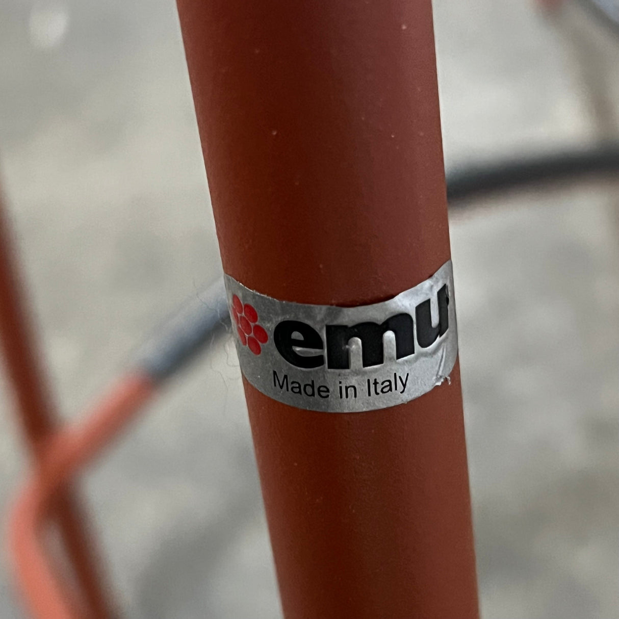 EMU (2 PACK) Steel Ronda Barstool by Designer Aldo Ciabatti 21"x25"x46" Orange