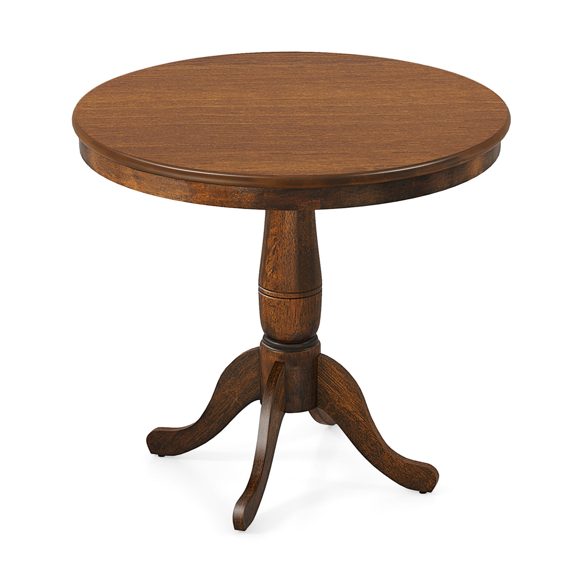 Wooden Round Pub Pedestal Side Table