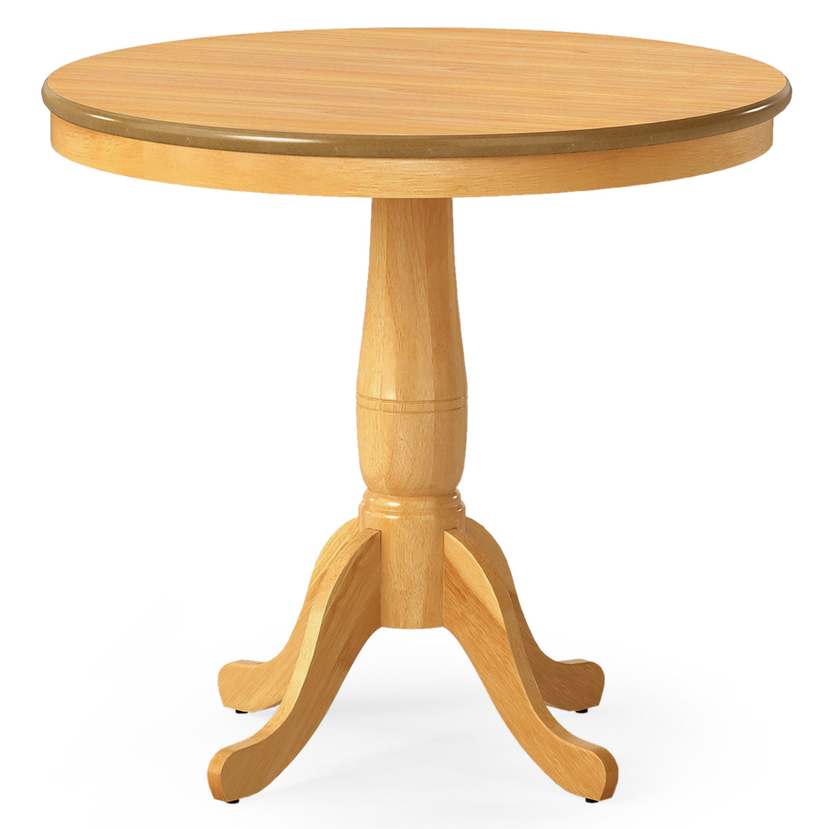 Wooden Round Pub Pedestal Side Table