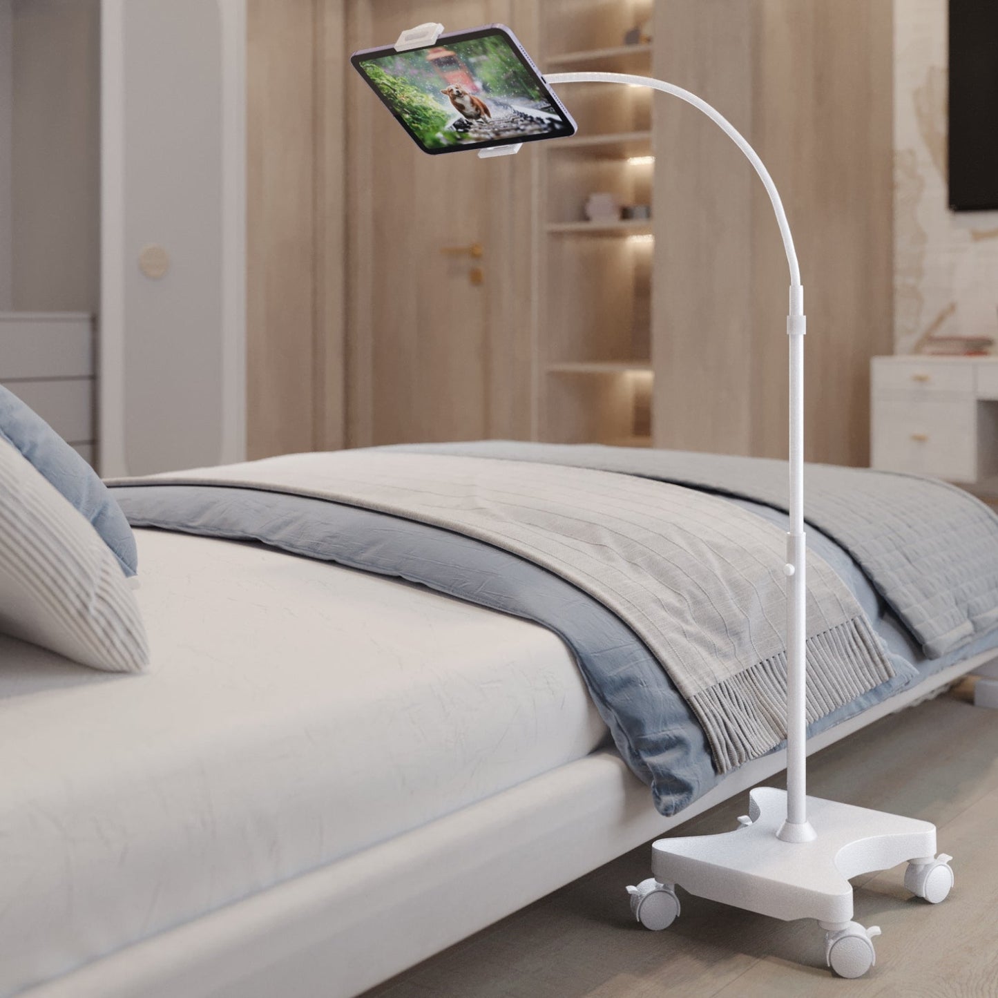 NEW - LEVO Gooseneck Tablet Floor Stand WITH Casters