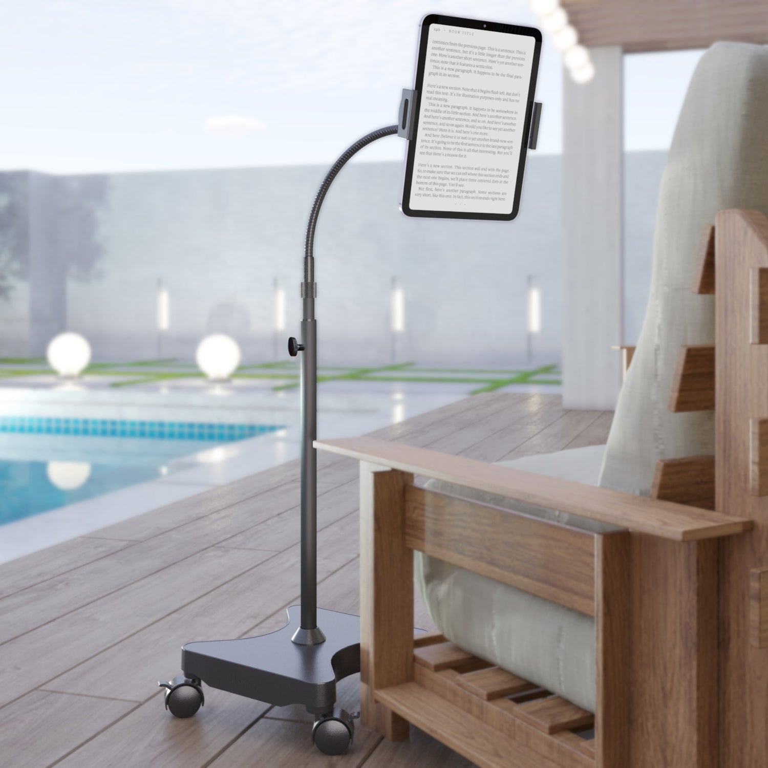 NEW - LEVO Gooseneck Tablet Floor Stand WITH Casters