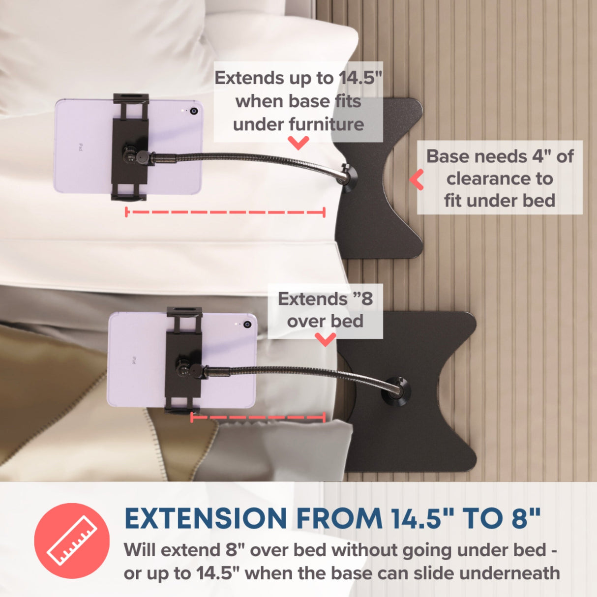 NEW - LEVO Gooseneck Tablet Floor Stand WITH Casters