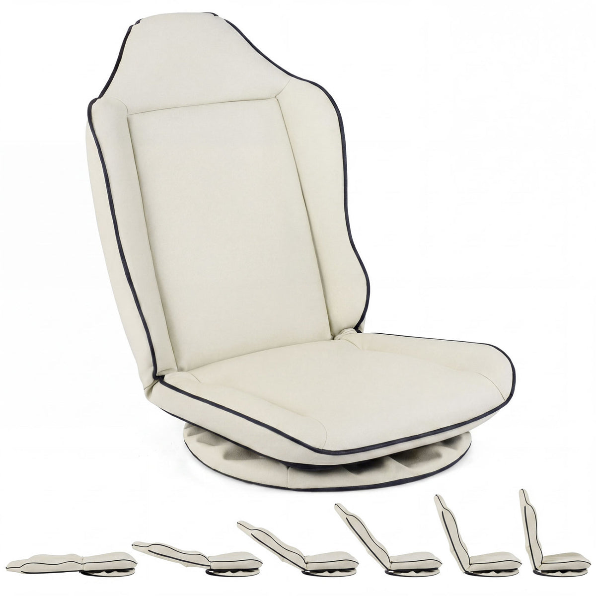 360° Swivel Floor Gaming Chair with 5-Level Adjustable Backrest