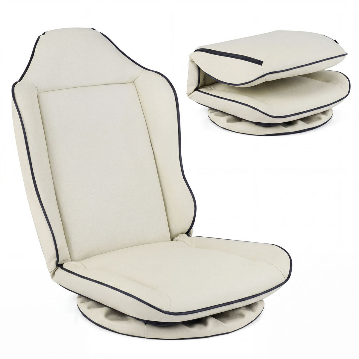 360° Swivel Floor Gaming Chair with 5-Level Adjustable Backrest