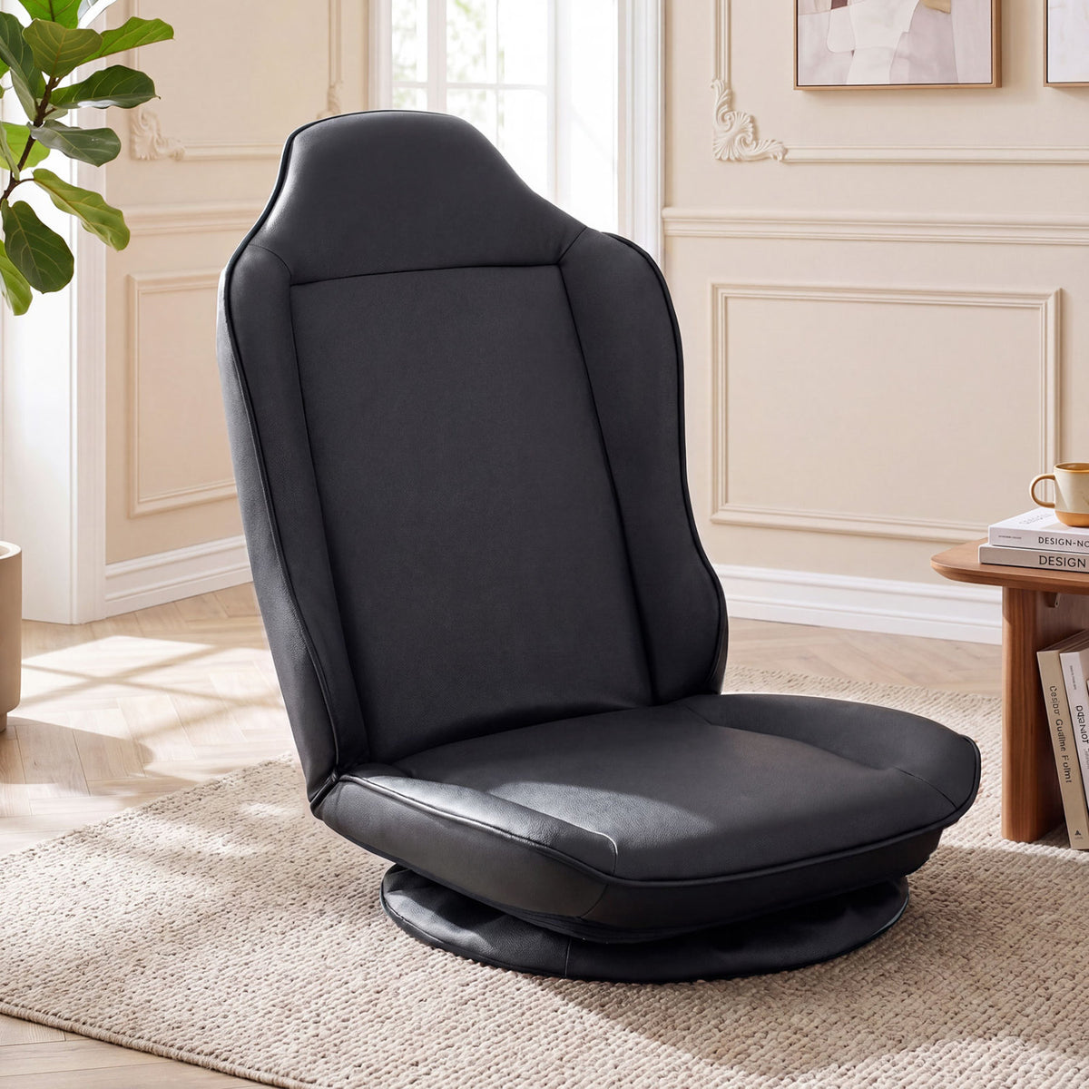 360° Swivel Floor Gaming Chair with 5-Level Adjustable Backrest