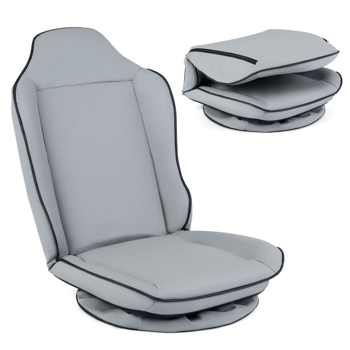360° Swivel Floor Gaming Chair with 5-Level Adjustable Backrest