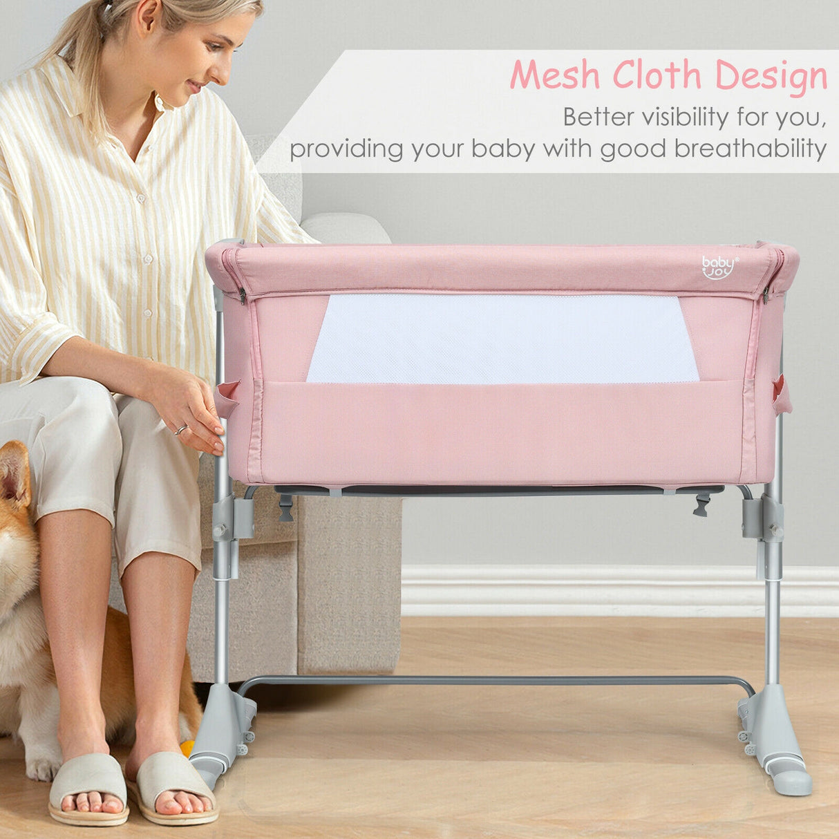 Travel Portable Baby Bed Side Sleeper Bassinet Crib with Carrying Bag