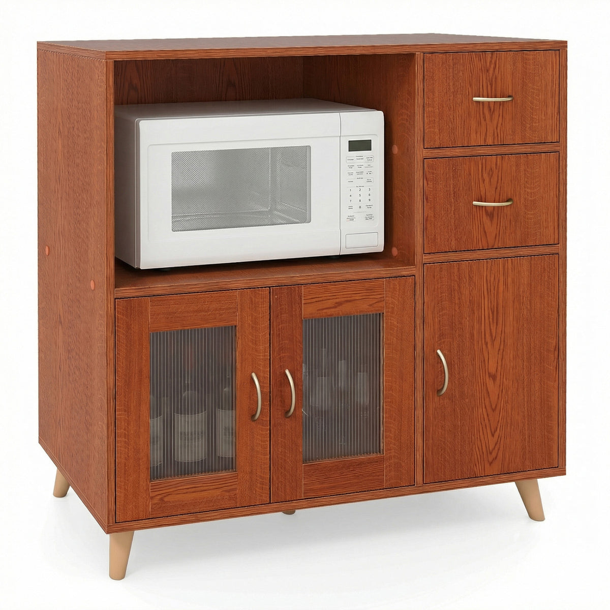 Sideboard Buffet Cabinet with Open Compartment