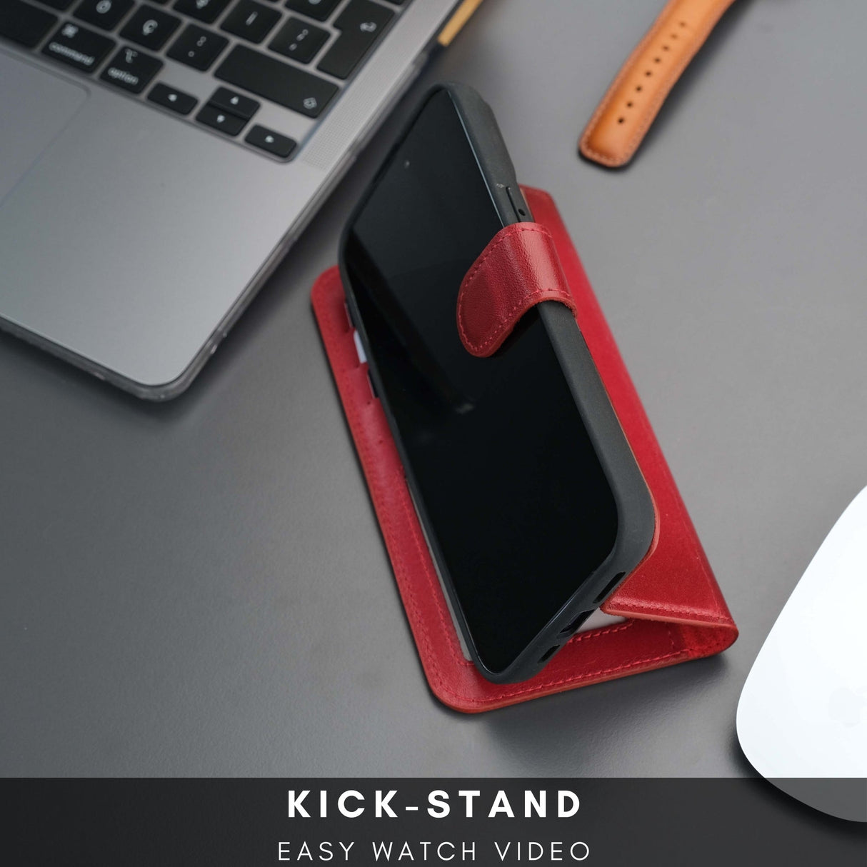 Casper Leather iPhone 15 Plus Wallet Case | Detachable MagSafe Compatible RFID Protection