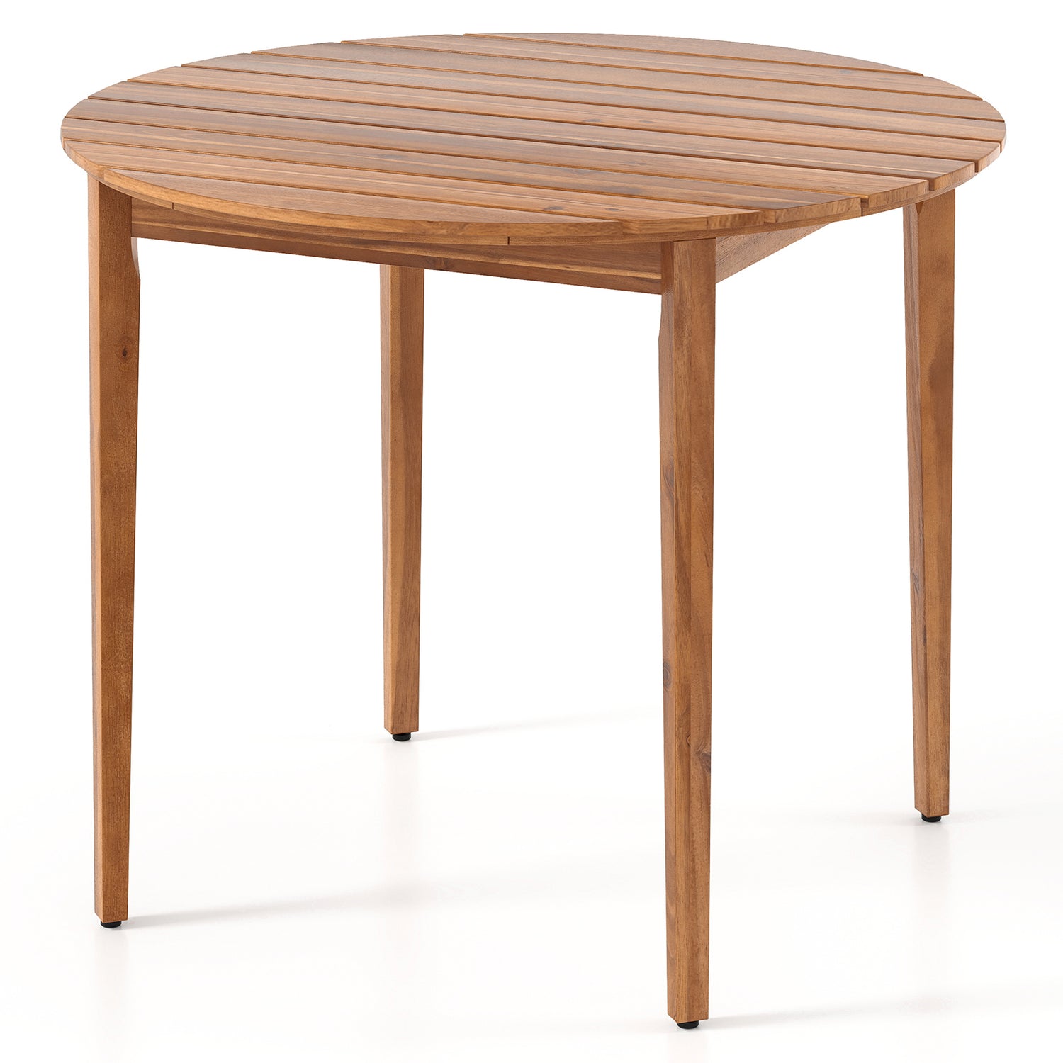 36 inch Acacia Wood Round Outdoor Dining Table for 4 People