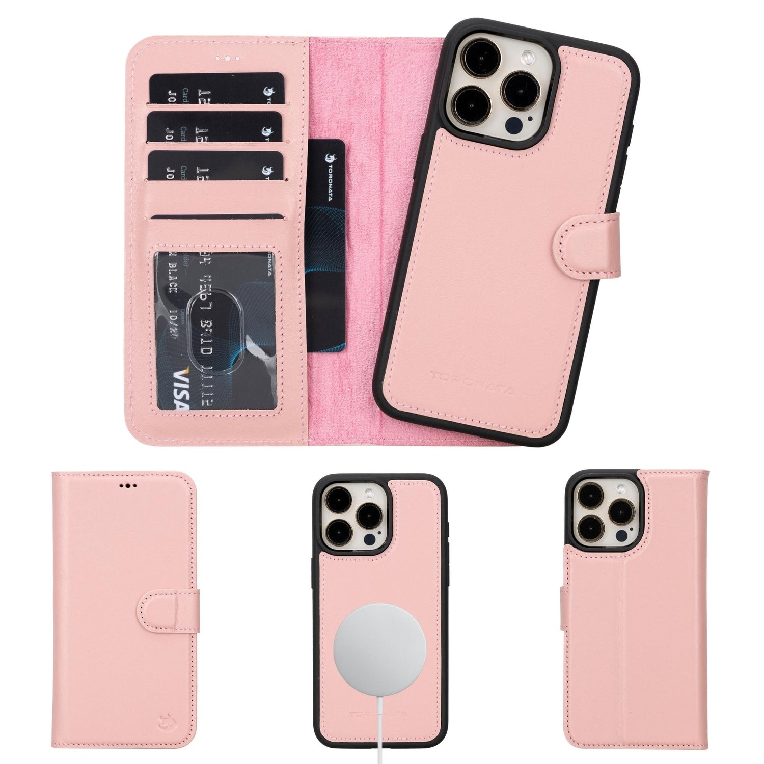 Casper iPhone 14 Series Detachable Leather Wallet Case