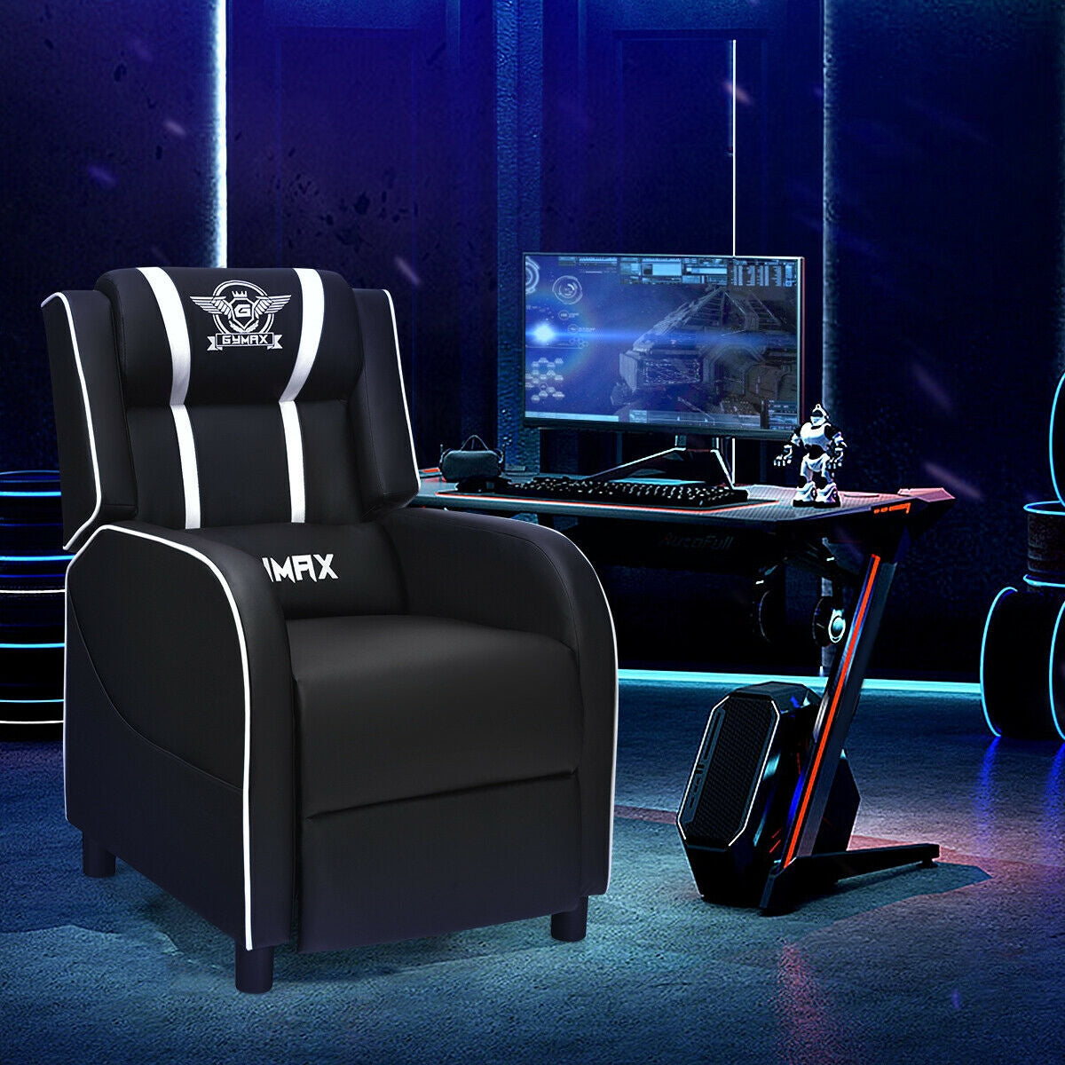 Massage Racing Gaming Single Recliner Chair