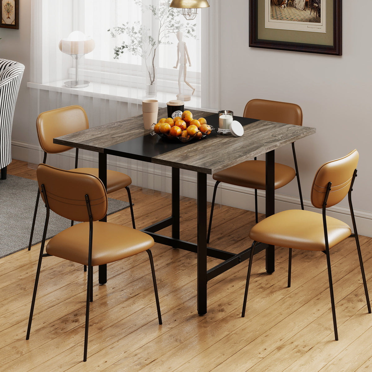 Square Conference Table Meeting Room Table with Thickened Tabletop