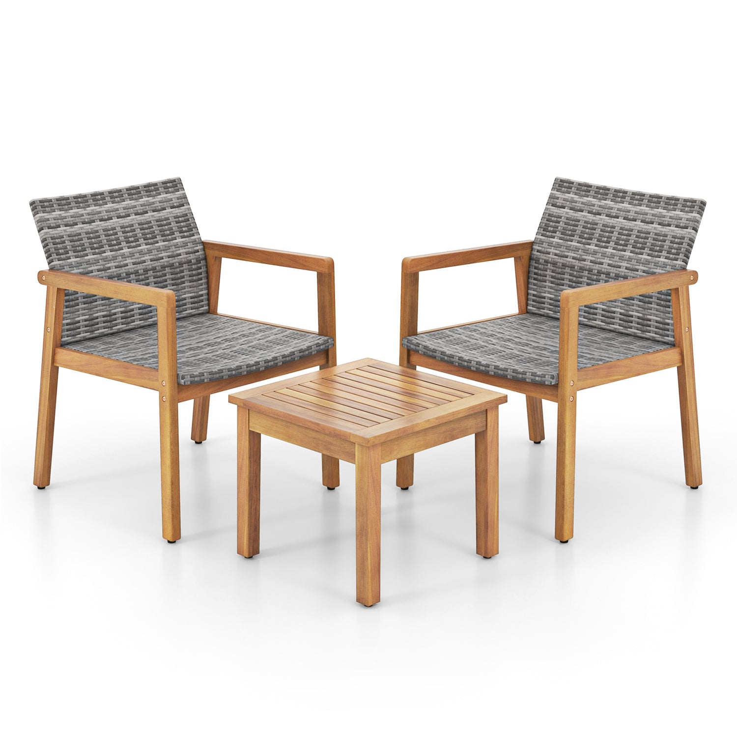3 Pieces Patio Furniture Set with Chair