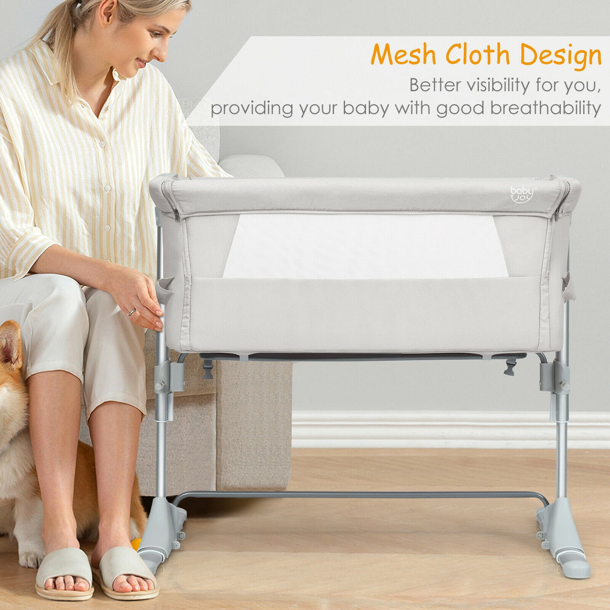 Travel Portable Baby Bed Side Sleeper Bassinet Crib with Carrying Bag