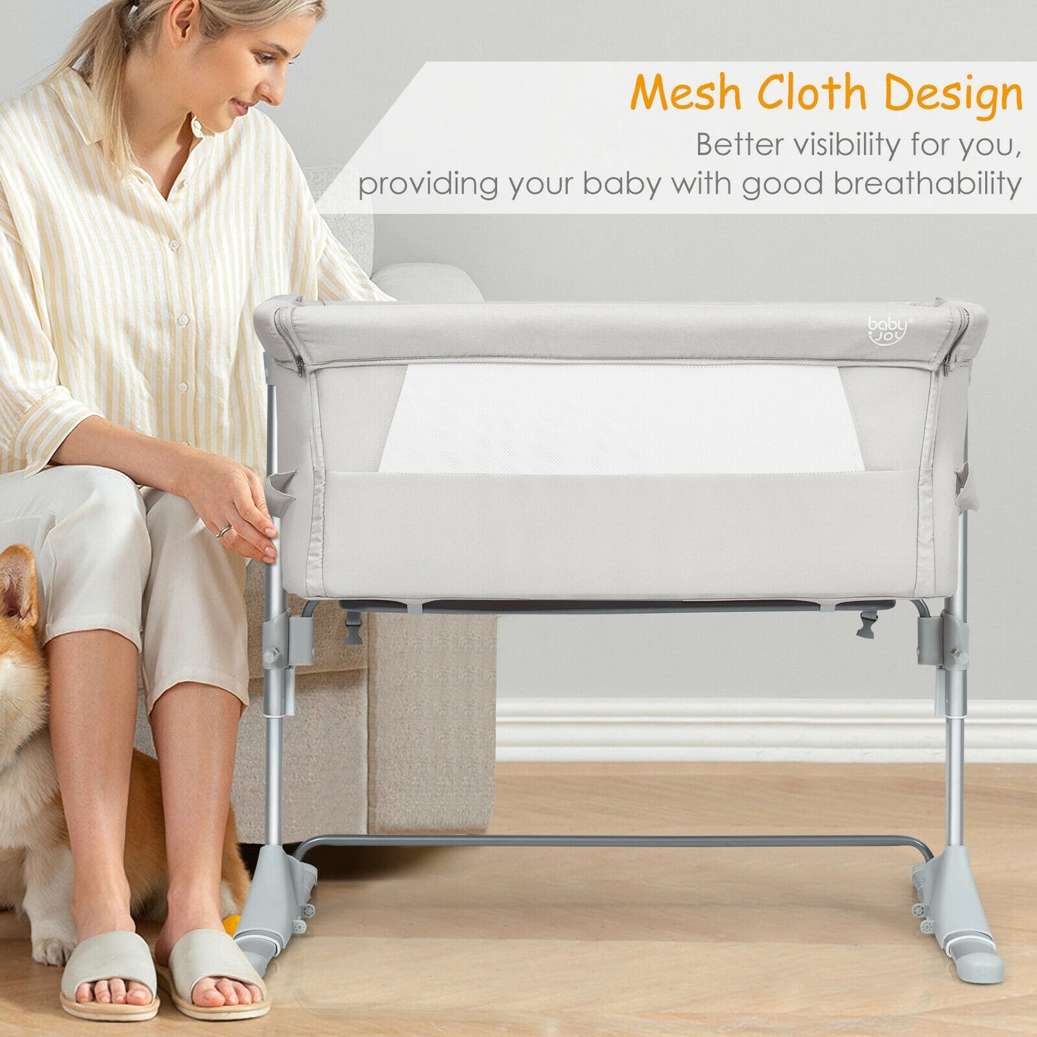 Travel Portable Baby Bed Side Sleeper Bassinet Crib with Carrying Bag