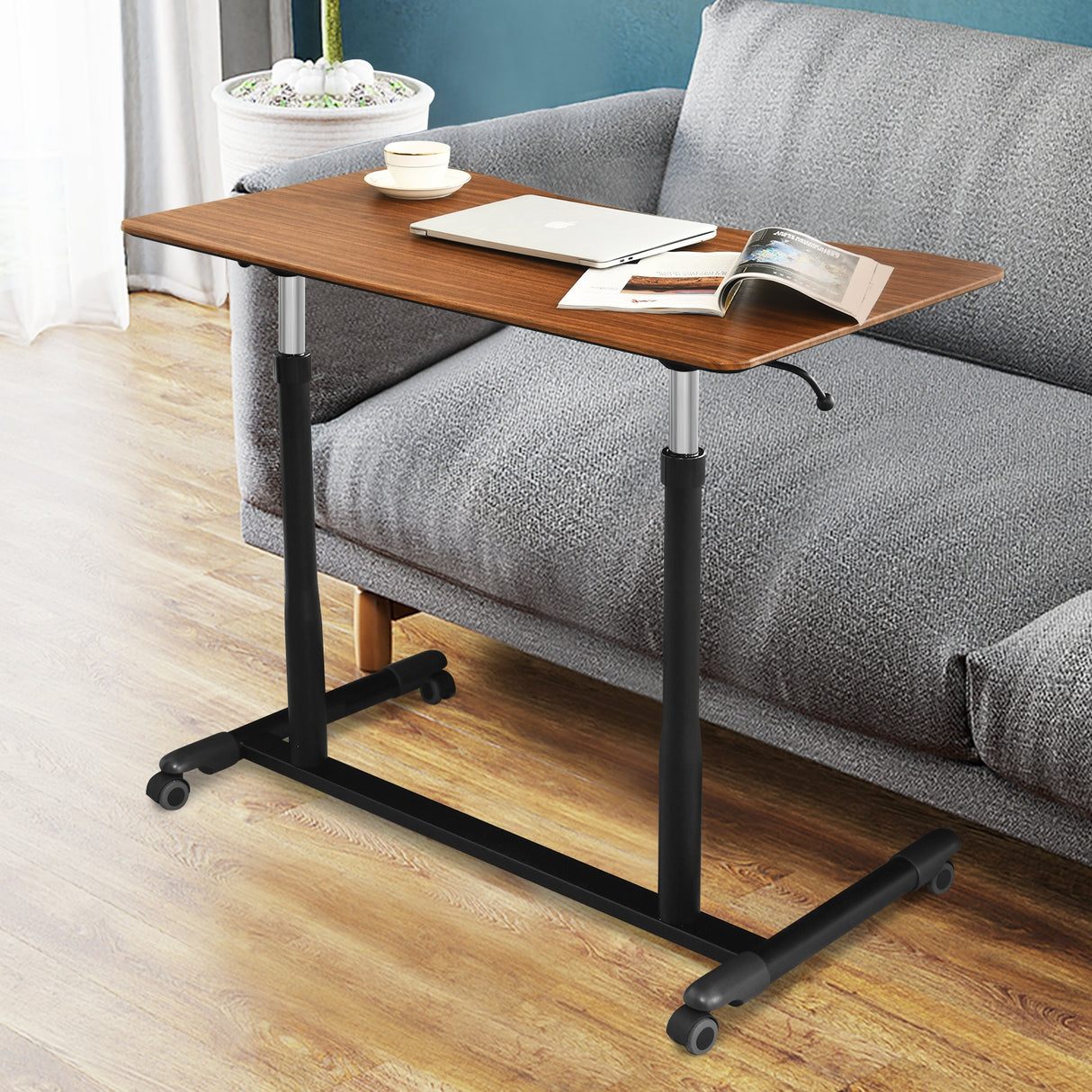 Height Adjustable Computer Desk Sit to Stand Rolling Table