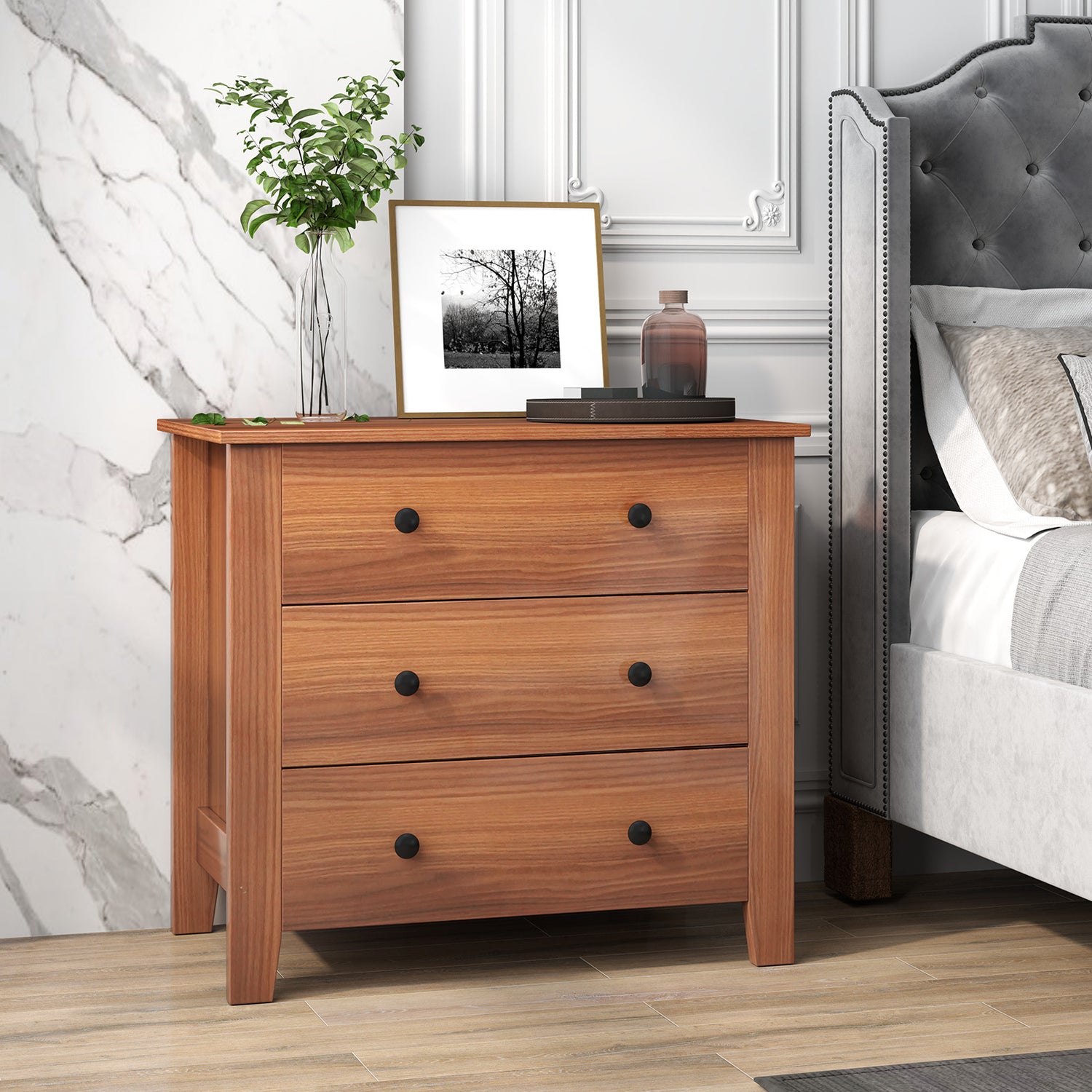 3 Drawer Dresser Chest of Drawers Bedside Table