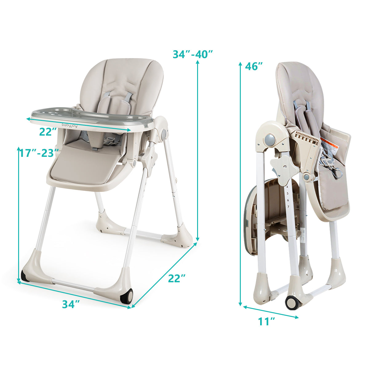 3-In-1 Convertible Baby High Chair for Toddlers