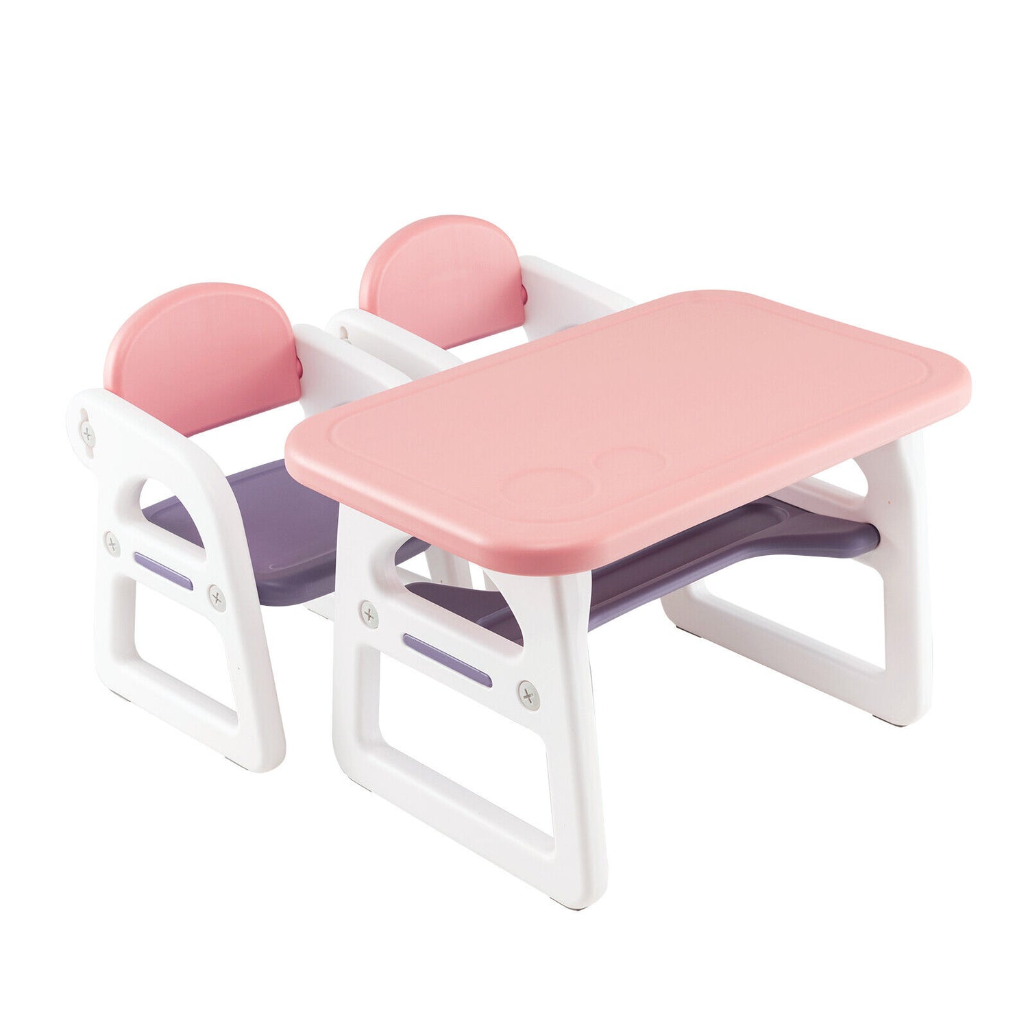 Kids Table and Chair Set with Building Blocks