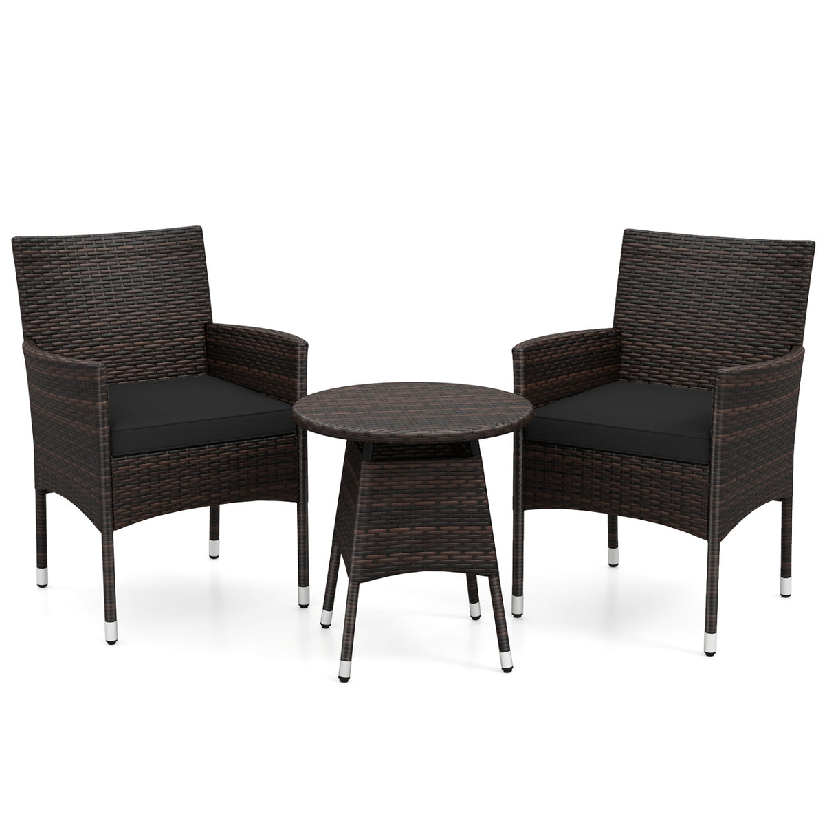 3 Piece Patio Furniture Set Outside Bistro Set for Porch