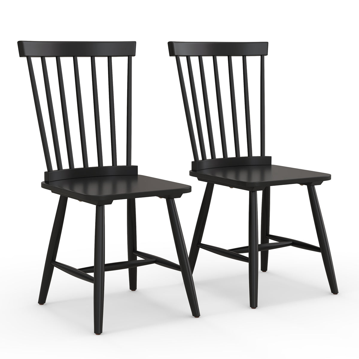 3-in-1 Dining Set: Windsor Chairs Industrial Sideboard & Wall-Mount Wine Rack Combo