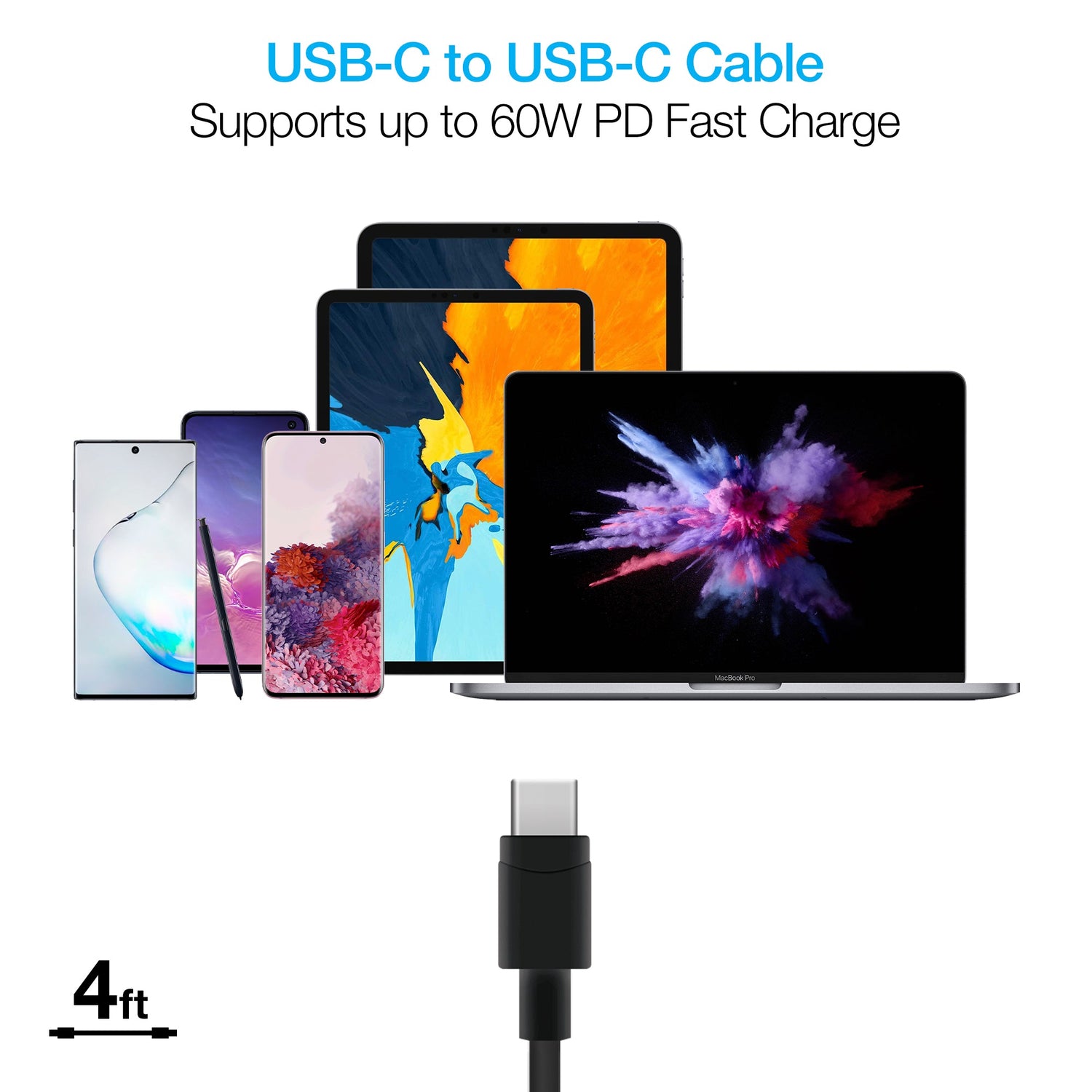 Naztech 20W PD Wall Charger + USB-C to USB-C 4ft Cable