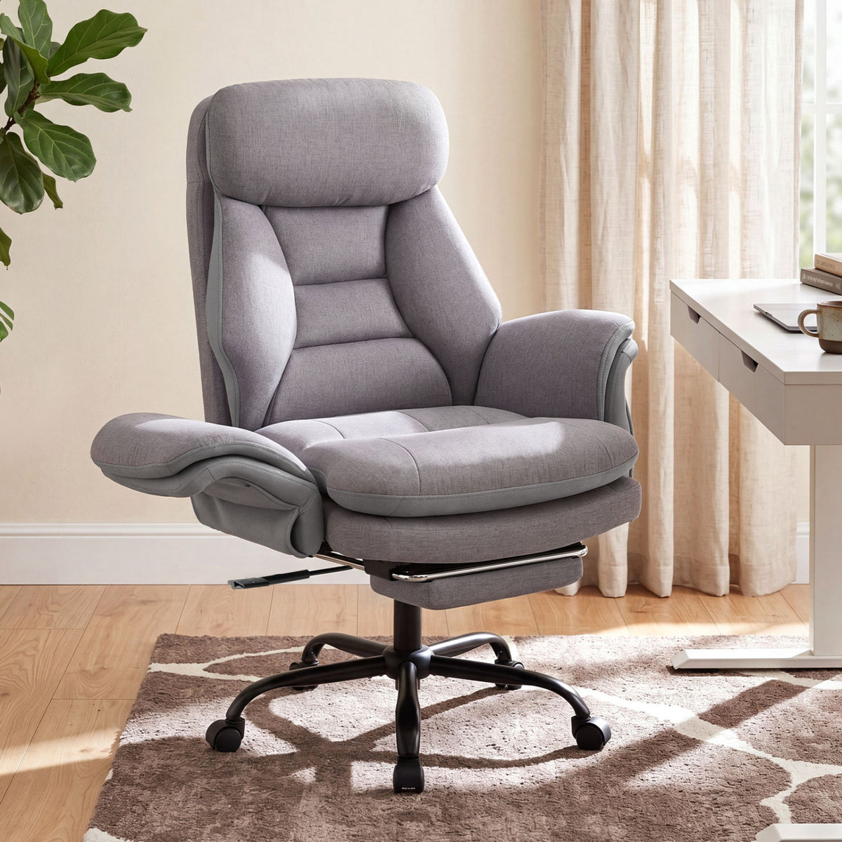 400 LBS Ergonomic Big and Tall Office Chair with Faux Leather