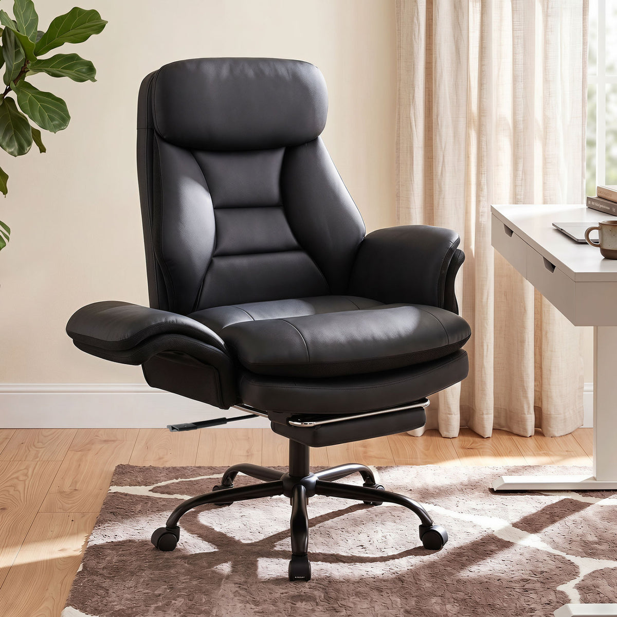 400 LBS Ergonomic Big and Tall Office Chair with Faux Leather