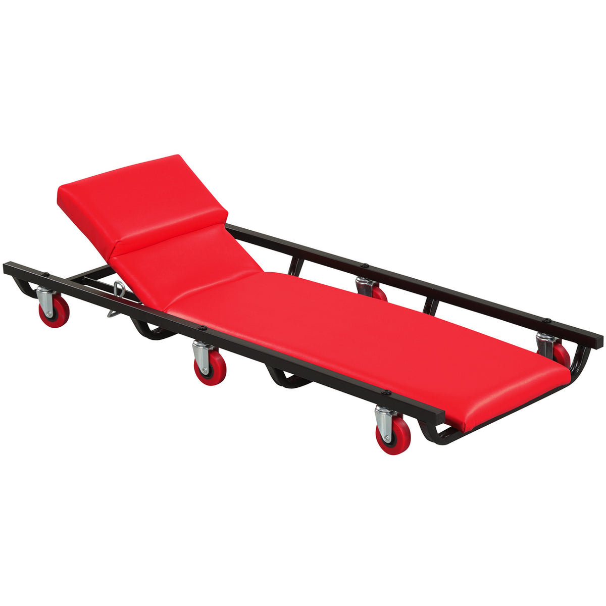 Rolling Creeper Padded Mechanic Cart with Adjustable Backrest and Headrest